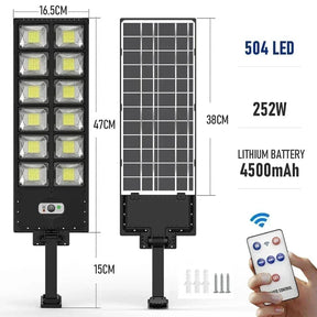 Luminária LED com Placa Solar - Parede ou Poste - e-CyberShop