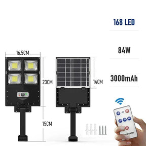 Luminária LED com Placa Solar - Parede ou Poste - e-CyberShop