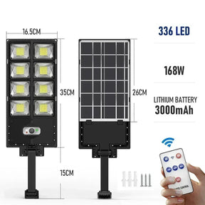 Luminária LED com Placa Solar - Parede ou Poste - e-CyberShop